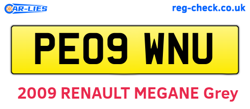 PE09WNU are the vehicle registration plates.