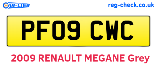PF09CWC are the vehicle registration plates.