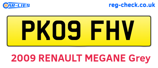 PK09FHV are the vehicle registration plates.