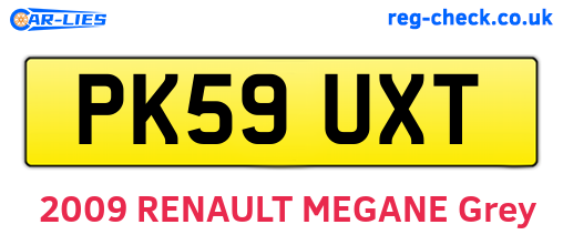 PK59UXT are the vehicle registration plates.