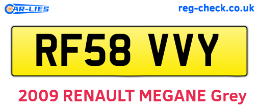 RF58VVY are the vehicle registration plates.