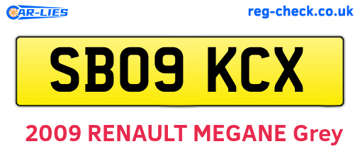 SB09KCX are the vehicle registration plates.