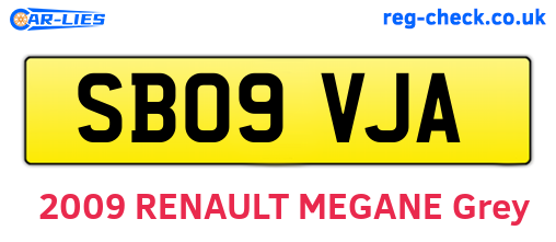 SB09VJA are the vehicle registration plates.