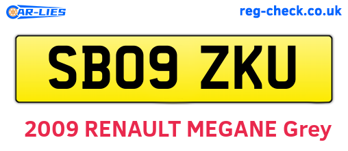 SB09ZKU are the vehicle registration plates.