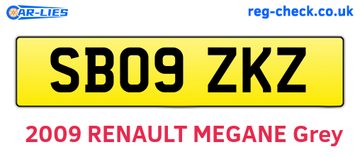 SB09ZKZ are the vehicle registration plates.