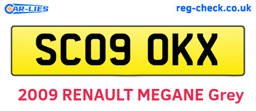 SC09OKX are the vehicle registration plates.