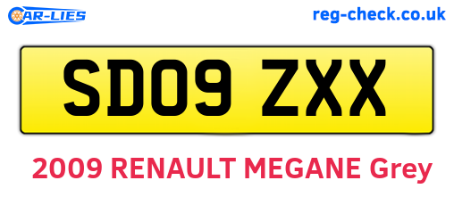 SD09ZXX are the vehicle registration plates.