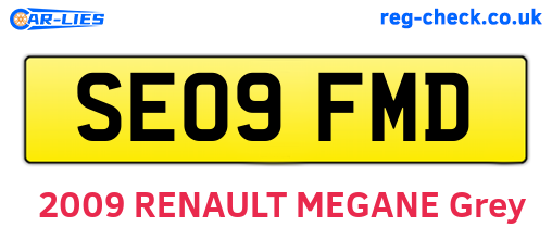 SE09FMD are the vehicle registration plates.
