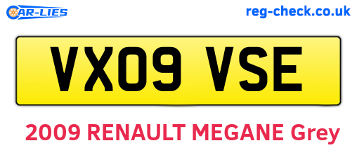 VX09VSE are the vehicle registration plates.