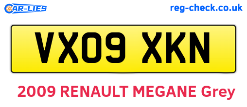 VX09XKN are the vehicle registration plates.
