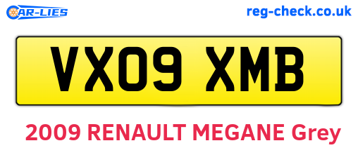 VX09XMB are the vehicle registration plates.
