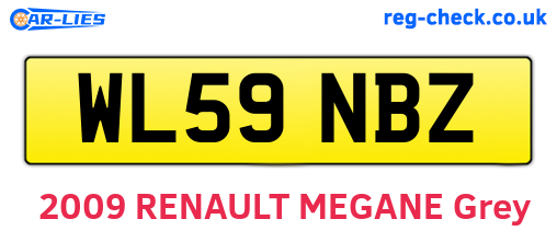 WL59NBZ are the vehicle registration plates.