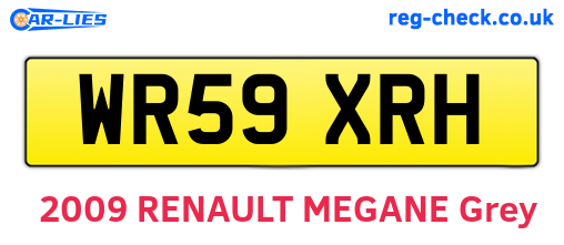 WR59XRH are the vehicle registration plates.
