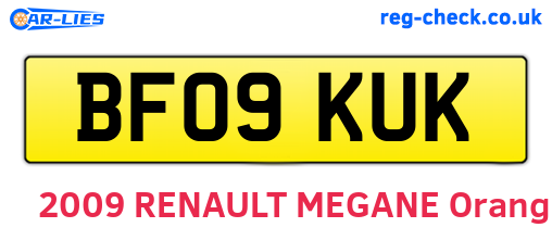 BF09KUK are the vehicle registration plates.