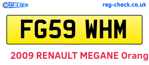 FG59WHM are the vehicle registration plates.