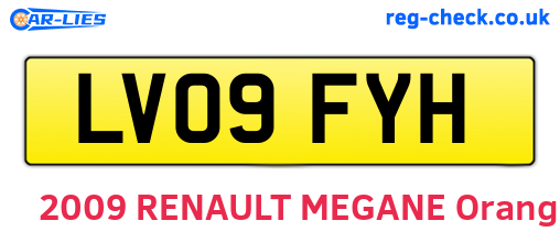LV09FYH are the vehicle registration plates.