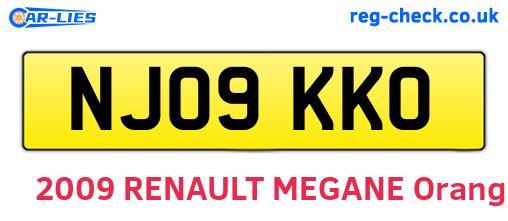 NJ09KKO are the vehicle registration plates.