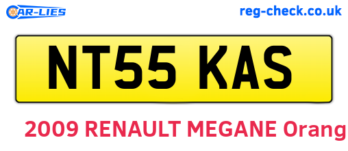 NT55KAS are the vehicle registration plates.