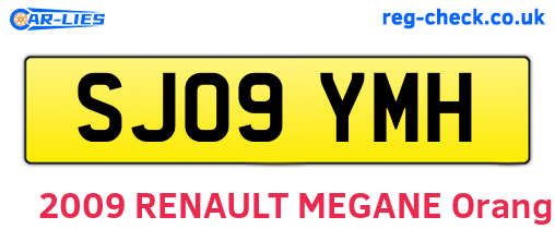 SJ09YMH are the vehicle registration plates.