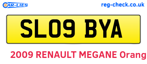 SL09BYA are the vehicle registration plates.