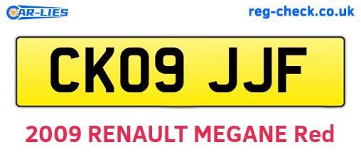 CK09JJF are the vehicle registration plates.