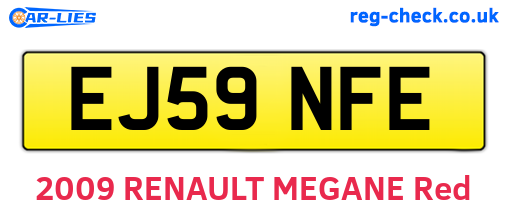 EJ59NFE are the vehicle registration plates.
