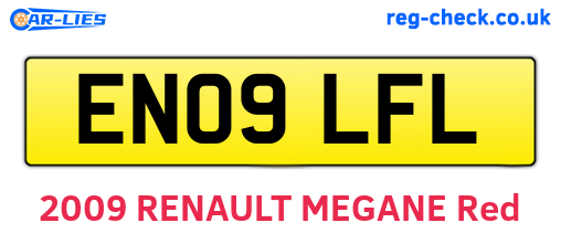 EN09LFL are the vehicle registration plates.