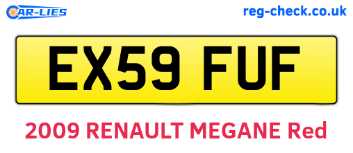 EX59FUF are the vehicle registration plates.