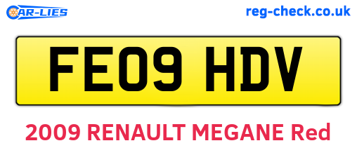 FE09HDV are the vehicle registration plates.