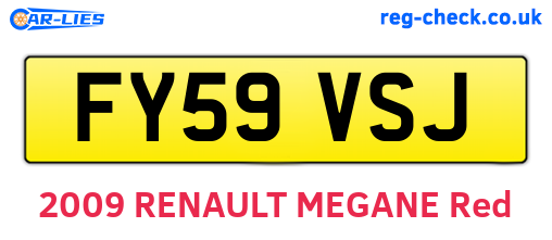 FY59VSJ are the vehicle registration plates.