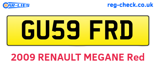 GU59FRD are the vehicle registration plates.