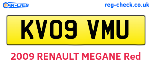 KV09VMU are the vehicle registration plates.