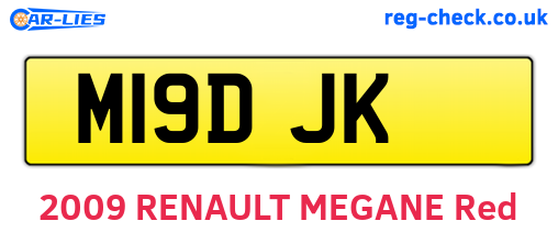 M19DJK are the vehicle registration plates.