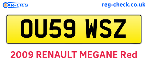 OU59WSZ are the vehicle registration plates.