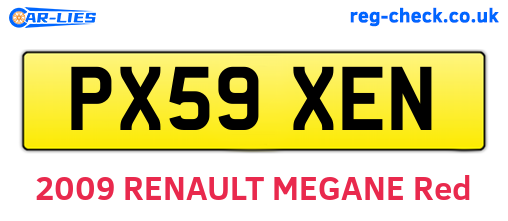 PX59XEN are the vehicle registration plates.