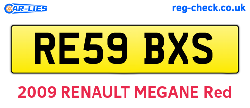 RE59BXS are the vehicle registration plates.