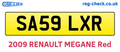 SA59LXR are the vehicle registration plates.