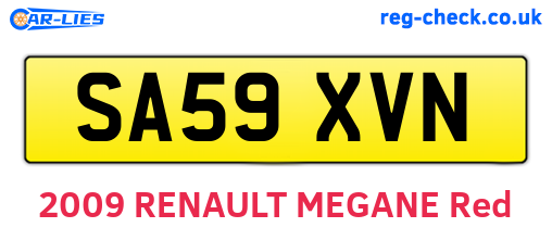 SA59XVN are the vehicle registration plates.