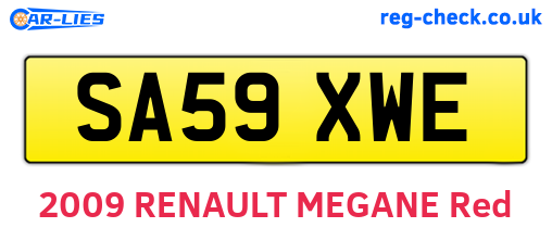 SA59XWE are the vehicle registration plates.