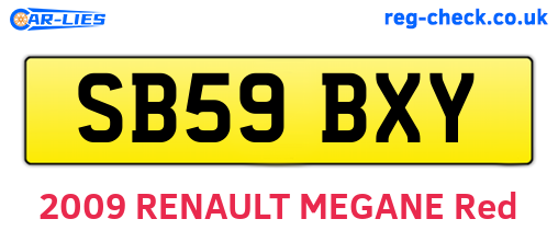 SB59BXY are the vehicle registration plates.