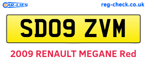SD09ZVM are the vehicle registration plates.