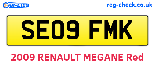 SE09FMK are the vehicle registration plates.