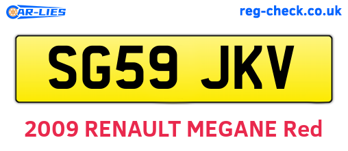 SG59JKV are the vehicle registration plates.