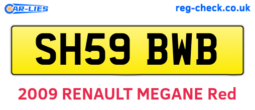 SH59BWB are the vehicle registration plates.