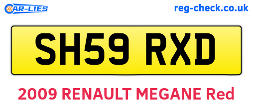 SH59RXD are the vehicle registration plates.