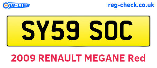 SY59SOC are the vehicle registration plates.