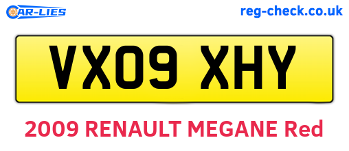 VX09XHY are the vehicle registration plates.