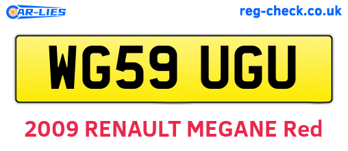 WG59UGU are the vehicle registration plates.