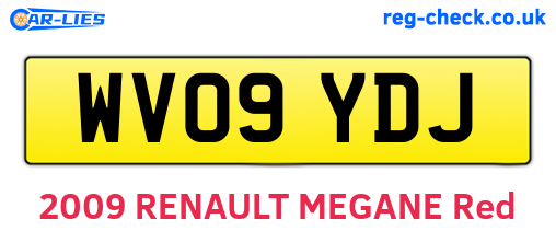WV09YDJ are the vehicle registration plates.