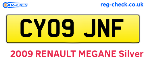 CY09JNF are the vehicle registration plates.
